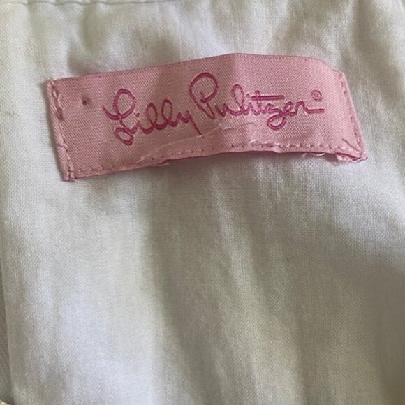 LILLY PULITZER Jenna White Halter Shell Shift Dress Small - Picture 15 of 16